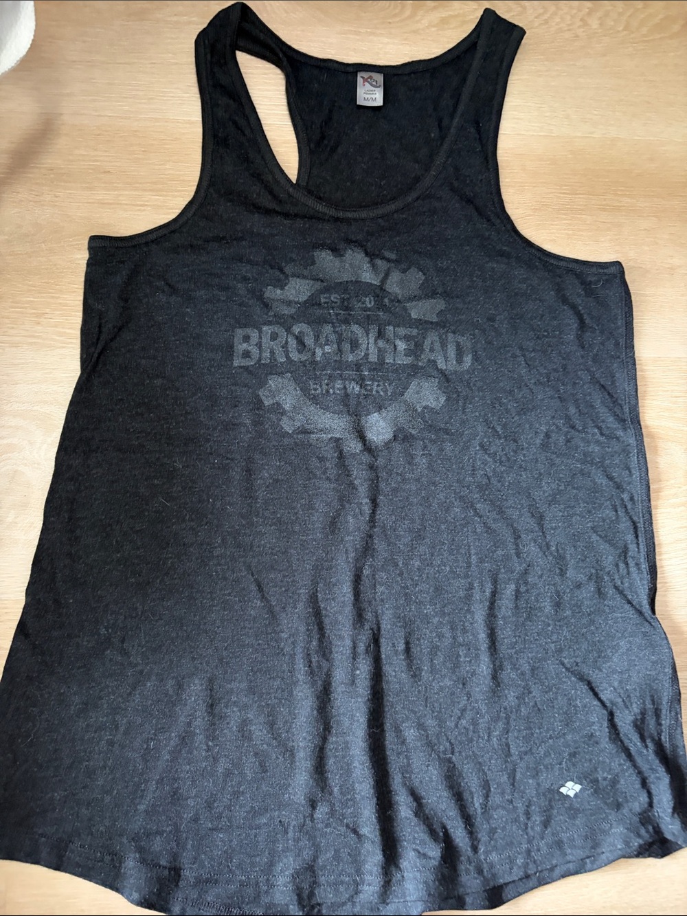 Broadhead Brewery Heather Black/Dark Grey Racerback Tank Top